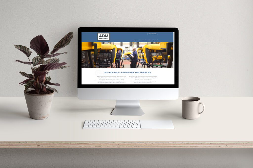 Website design for ADM Pressings