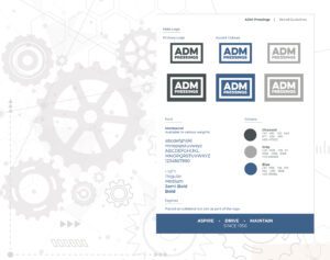 ADM Pressings' logo suite