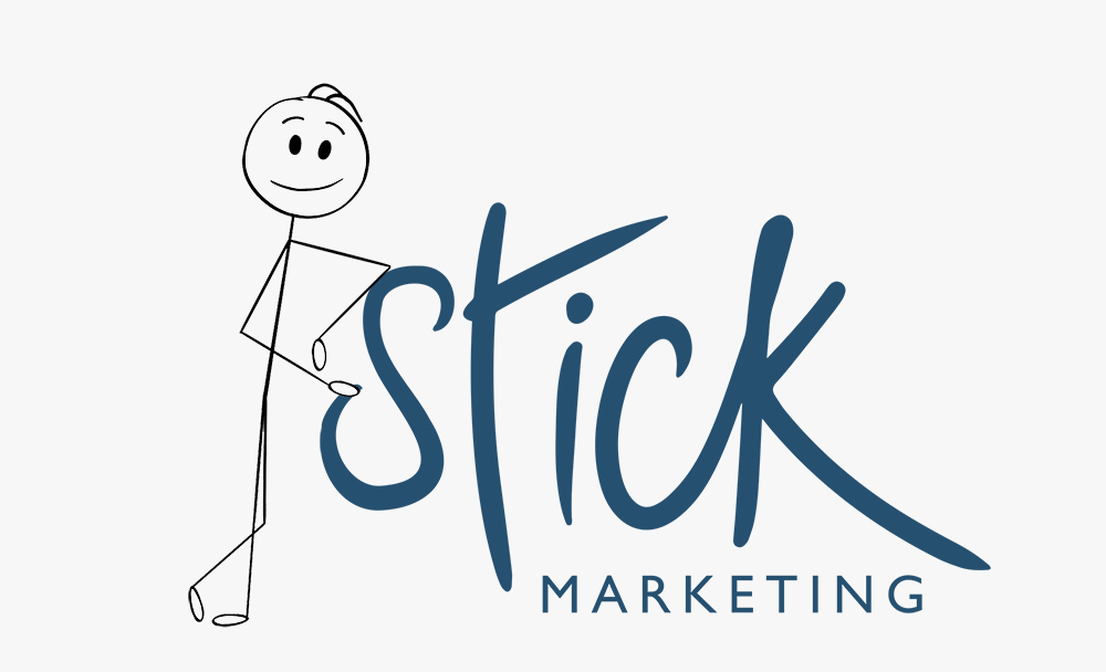 stick man with logo