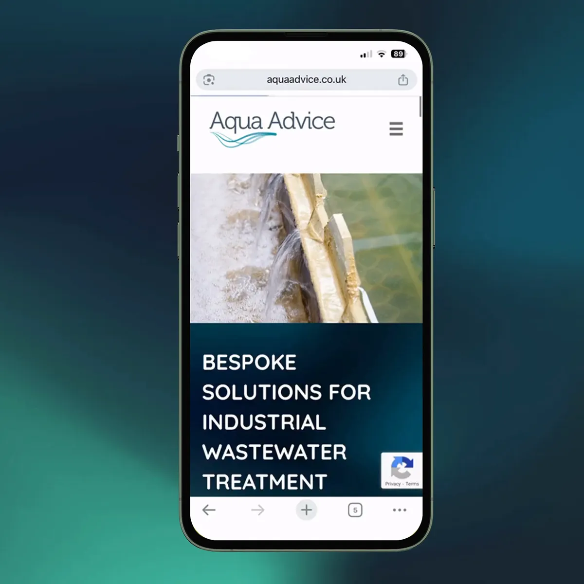 responsive website design for Aqua Advice