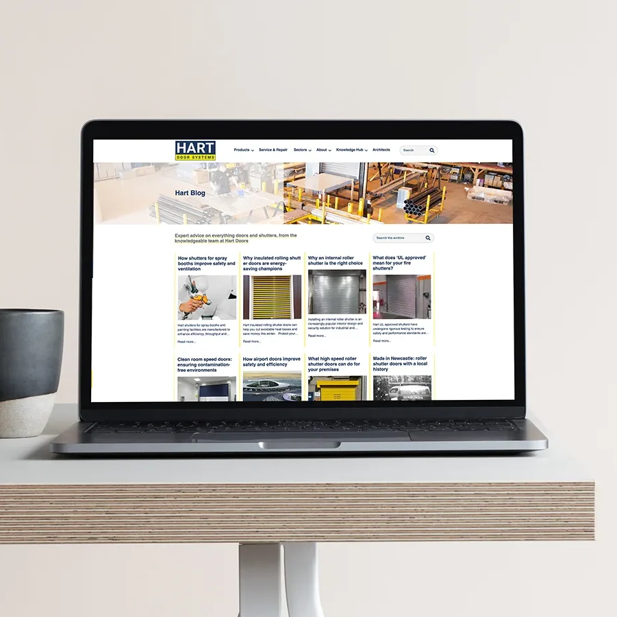 Blog content for manufacturer Hart Doors